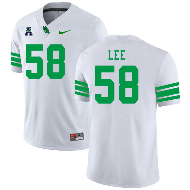 #58 Ma'Kyi Lee North Texas Mean Green College Football Jerseys Stitched-White